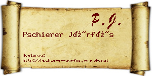 Pschierer Járfás névjegykártya